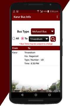 Karur Bus Info screenshot 8