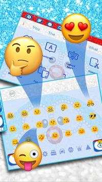 Blue Glitter Diamond Cat Keyboard Theme screenshot 3