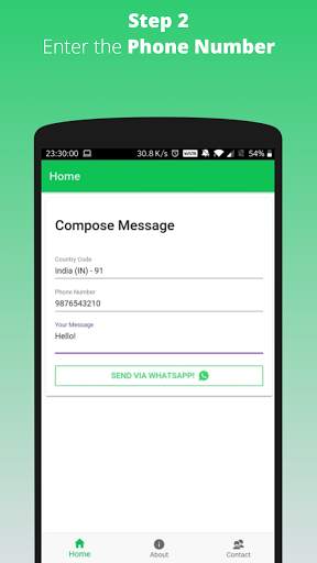 WhatsIs -  Send WhatsApp Message without Contact screenshot 3