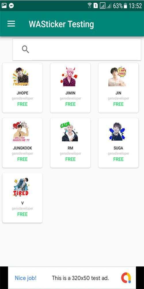 BTS WA Sticker Bangtan Boys screenshot 8