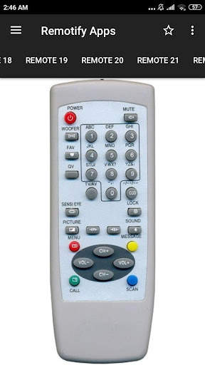 VIDEOCON TV Remote Control screenshot 1