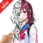 High School Cute Sexy Girl Anime - Color By Number logo