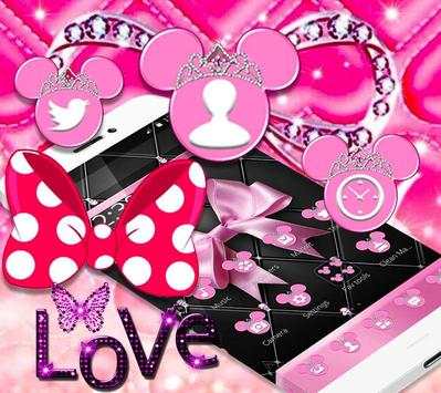 Pink Black Minny Bowknot Theme screenshot 5