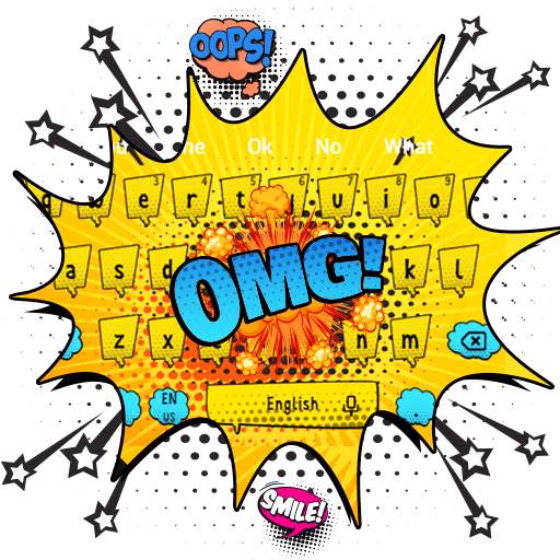 Comic Sticker Keyboard Theme 10001002