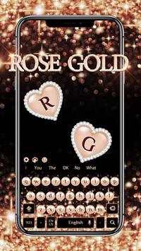 Rose Gold Pearl Keyboard स्क्रीनशॉट 1