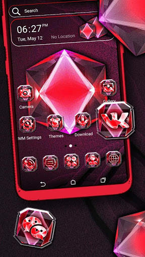 Red Diamond Launcher Theme скриншот 1