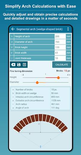 Brick Arch Calculator screenshot 3