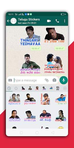 Telugu WAStickers - Stickers f screenshot 7