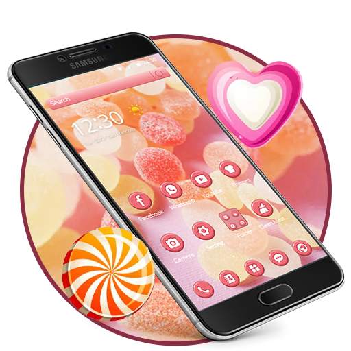 Lollipop and marshmallow pink candy wallpaper 1.1.4