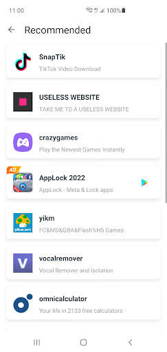 Meta Browser screenshot 2