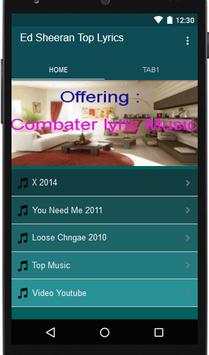 Ed Sheeran Music player screenshot 1