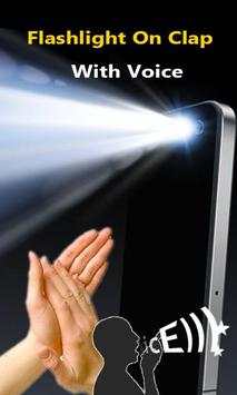 Flashlight On Clap &Voice screenshot 1