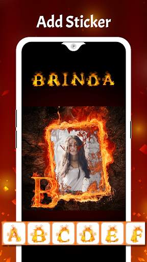 Fire Text Letters Photo frames NameArt Flamingtext 3 تصوير الشاشة
