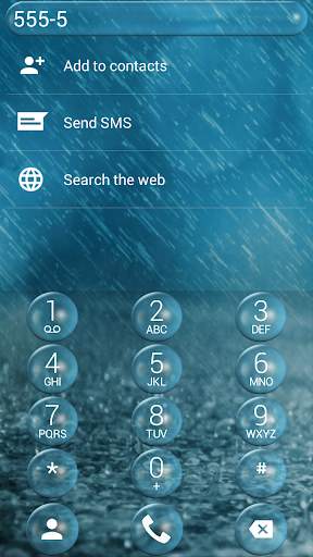 Dialer Bubble Rain Theme for Drupe and ExDialer screenshot 2