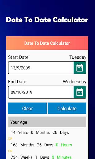 Age Calculator(Date to Date calculator) screenshot 4
