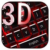 3D Red Black Keyboard Theme 10001003