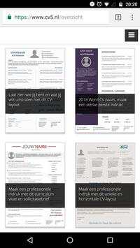 CV templates Word screenshot 1