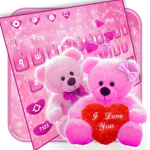 Couple Bear Love Keyboard Theme 10001003