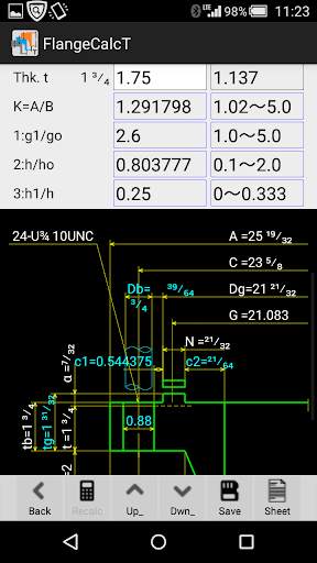 Flange Calculation WT screenshot 4