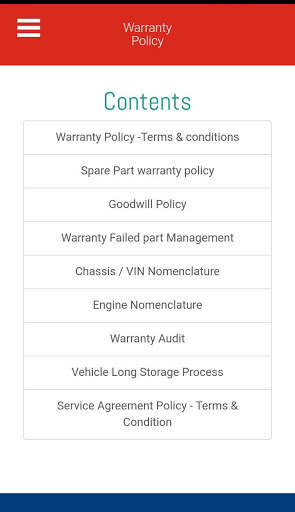 Eicher Warranty Policy and Service Agreement screenshot 2