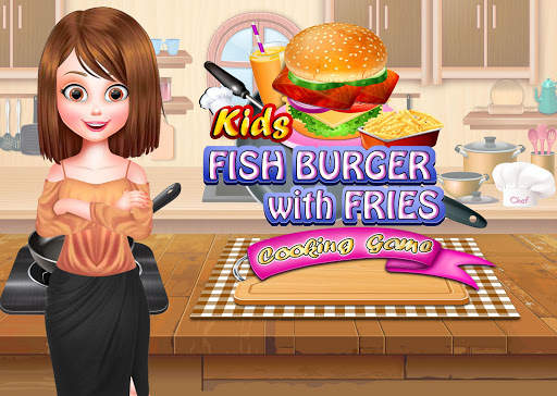 Crispy Fish Burger Recipe - Girls Cooking Game screenshot 1