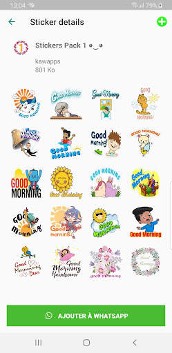 Good Morning and Good Night Stickers for WhatsApp‏ screenshot 3