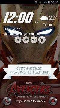 Lock Screen inspired Iron Man screenshot 2