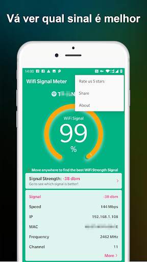 Medidor de sinal WiFi screenshot 5