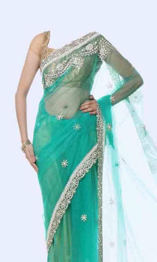 Women Transparent Saree Photo Suit скриншот 2
