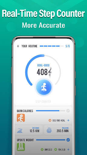 Fitnesstep - Step Counter Free & Home Workout screenshot 1