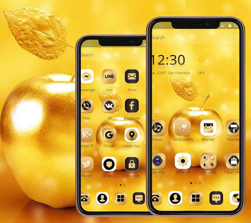 Gold Luxury Apple Theme For XS screenshot 3
