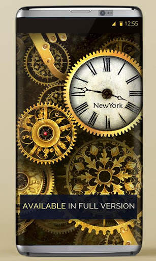 FREE Gold Clock Live Wallpaper screenshot 4