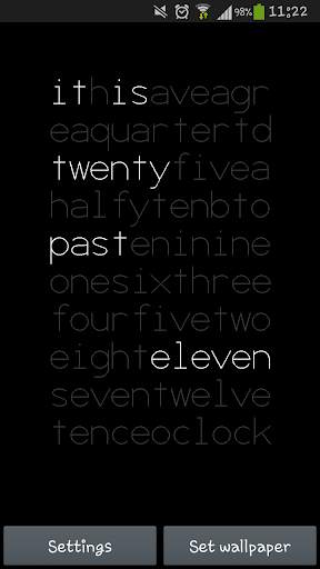 Word Clock Free screenshot 1