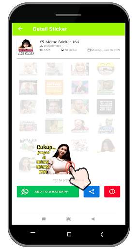 Perang Gambar Wa WAStickerApp screenshot 4