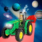 Galaxy Farming Tractor : Space Racing Game logo