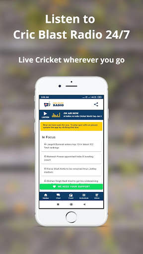 Cric Blast Radio - India's 1st screenshot 1