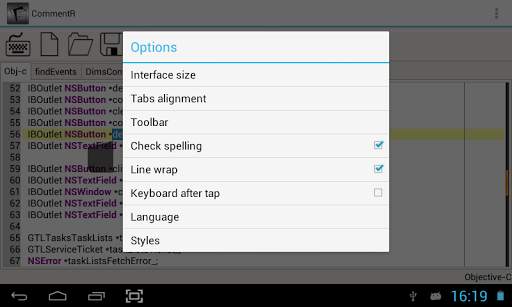 CommentR code editor 14 تصوير الشاشة