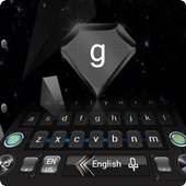 Dark High Tech Universe Star Keyboard Steel Theme on 9Apps