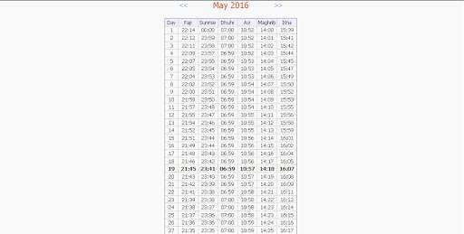 Monthly Prayer Timetable screenshot 10