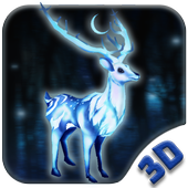 Weißes Hirsch 3D Thema icon