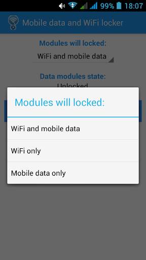 WiFi and cellular data locker screenshot 2