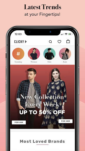 Clicky Online Shopping App screenshot 1