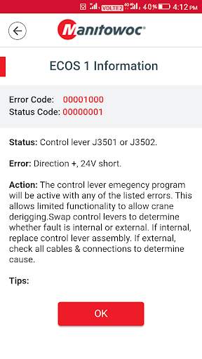 Manitowoc Diagnostic Code App screenshot 4