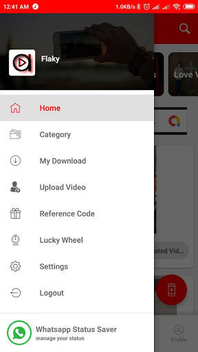 Flaky Video- Share Video Status & Earn Money screenshot 1