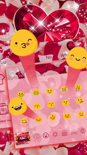 Diamond Heart Rose Keyboard screenshot 3