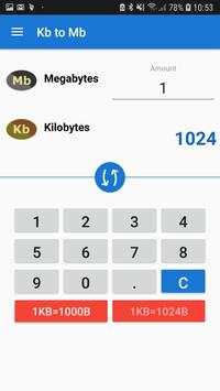 Kb to Mb Converter screenshot 3