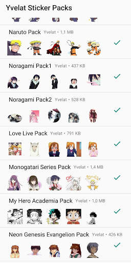 Anime Stickers per WhatsApp - by Yvelat screenshot 5
