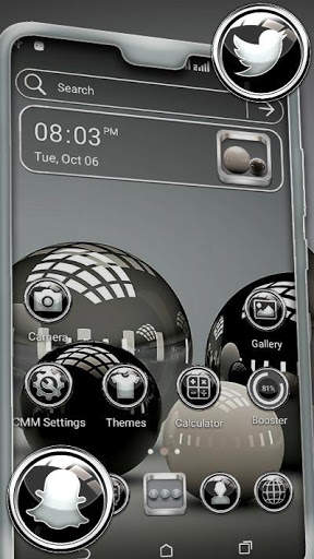 3D Glossy Ball Theme स्क्रीनशॉट 1