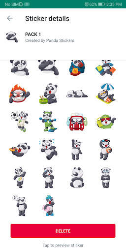 Panda Stickers for Whatsapp screenshot 1