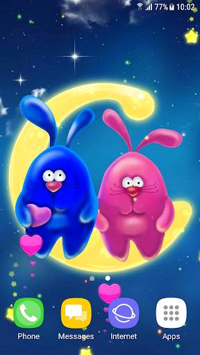 Bunnies Romantic Live Wallpaper screenshot 1
